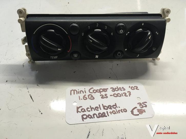 Mini Cooper 1.6 3drs 2002  Kachelbedieningspaneel (airco)  V, Auto-onderdelen, Dashboard en Schakelaars, Gebruikt, Ophalen of Verzenden