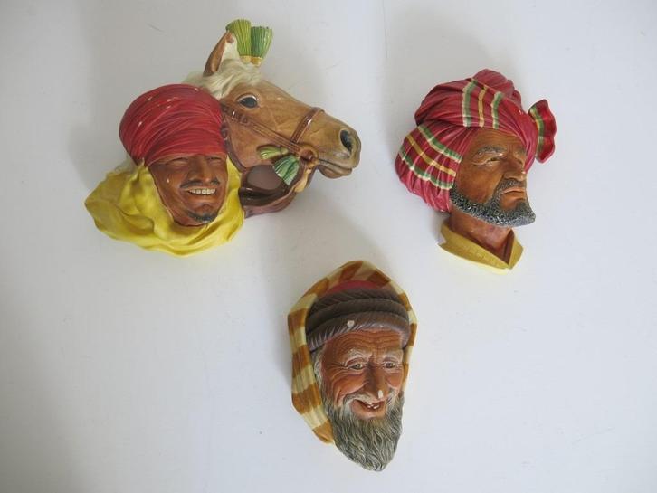 3 stuks Bossons wandplaquette wanddecoratie 1960, Antiek en Kunst, Curiosa en Brocante, Ophalen of Verzenden