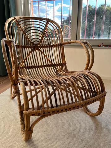 Rohé Noordwolde vintage rotan fauteuil beschikbaar voor biedingen