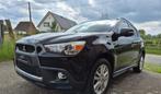 MITSUBISHI ASX BENZINE BLACK 2011 PANORAMISCH DAK, Auto's, Mitsubishi, Voorwielaandrijving, Euro 5, 4 cilinders, Leder en Stof