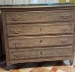 Antieke eiken ladekast houtsnijwerk, Ophalen, Gebruikt, 100 tot 150 cm, 100 tot 150 cm