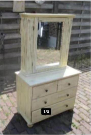 Belle commode rétro avec armoire à miroir pour le mur, Enlèvement, Maison et Meubles