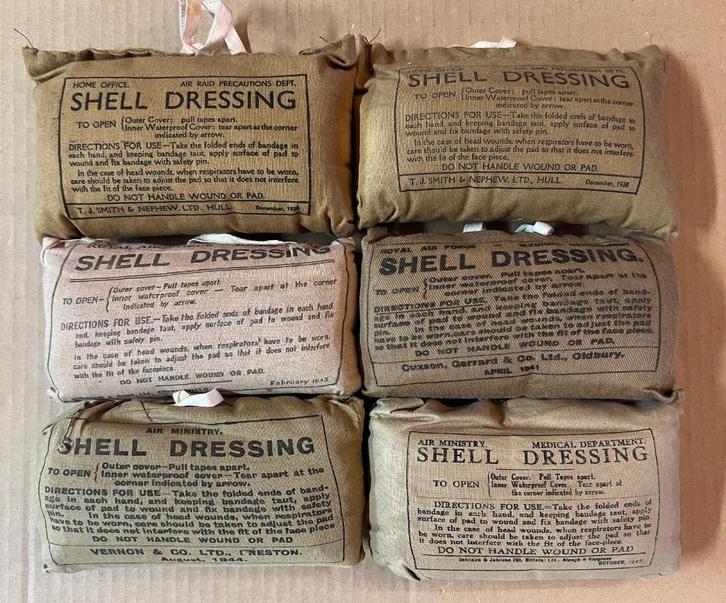 Shell dressing verband WO2 - Brits - RAF - Air Ministry, Verzamelen, Militaria | Tweede Wereldoorlog, Overige soorten, Overige typen