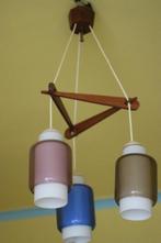 Scandinavische designlamp lichtlamp opaline teak  1960, Antiek en Kunst, Ophalen of Verzenden