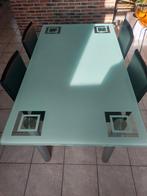 Table + 4  chaises 75€ fix, Maison & Meubles, Enlèvement ou Envoi