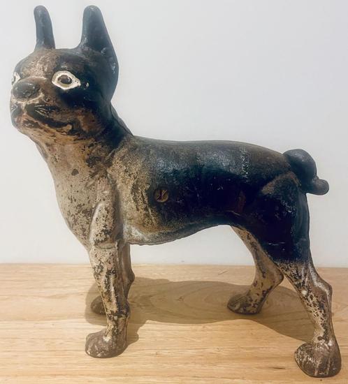 Vintage gietijzer Boston Terrier deur / raam stopper, Huis en Inrichting, Woonaccessoires | Deurstoppers, Gebruikt, Binnen, Ophalen of Verzenden