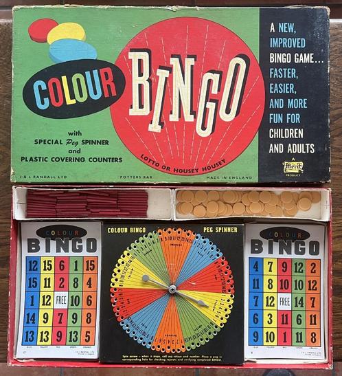 Jeu ancien BINGO (A Merit Product), Hobby en Vrije tijd, Gezelschapsspellen | Bordspellen, Gebruikt, Drie of vier spelers