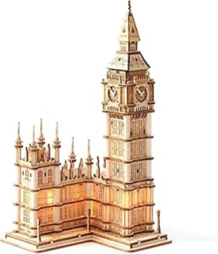 3D puzzel Big Ben van hout GRATIS LEVERING, Hobby en Vrije tijd, Denksport en Puzzels, Nieuw, Overige typen, Verzenden