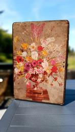 boîte décor fleurs en métal, Antiek en Kunst, Ophalen of Verzenden