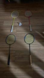 Un lot de quatre raquettes plus balle, Sport en Fitness, Badminton, Ophalen, Zo goed als nieuw, Racket(s)