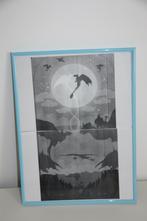 Vintage blauwe rand foto kader lijst * 31 x 41 cm, Moins de 50 cm, Enlèvement ou Envoi, Comme neuf, Synthétique