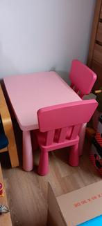 Table et 2 chaises Ikea Mammut, Enfants & Bébés, Chambre d'enfant | Tables & Chaises, Utilisé, Enlèvement ou Envoi