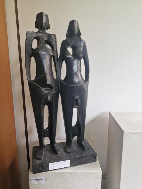 beeldhouwwerk "Koningskinderen" Henri Van Beersel, Antiek en Kunst, Kunst | Beelden en Houtsnijwerken, Ophalen