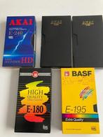 5 video cassettes VHS ( BASF, AKAI, GB ) Bespeeld