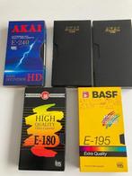 5 video cassettes VHS ( BASF, AKAI, GB ) Bespeeld, Alle leeftijden, Ophalen of Verzenden, Gebruikt, Overige genres