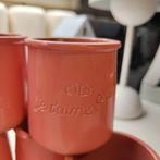 6 La Fermiere Amour edition terracotta potten, Huis en Inrichting, Keuken | Servies, Ophalen of Verzenden, Zo goed als nieuw
