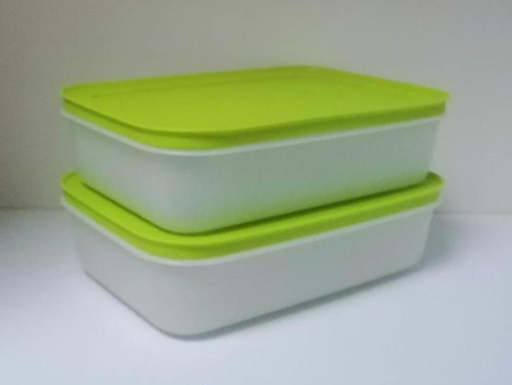 Tupperware™ « Igloo » Diepvriezer - 1 liter x 2 - groen, Huis en Inrichting, Keuken | Tupperware, Nieuw, Bus of Trommel, Groen