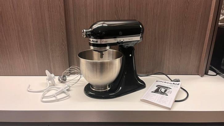 Nieuwe zwarte Kitchenaid keukenrobot 4,3L, Elektronische apparatuur, Keukenmixers, Nieuw, 4 liter of meer, Ophalen