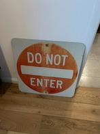 Vintage Panneau DO NOT ENTER Aluminium, Collections, Marques & Objets publicitaires, Enlèvement, Utilisé