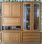 Meuble bar et meuble vitrine en chêne clair, Huis en Inrichting, Kasten | Vitrinekasten, Ophalen, Zo goed als nieuw, Eikenhout