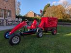 Berg gocart met 2 zitjes en aanhangwagen met zeildoek, Kinderen en Baby's, Speelgoed | Buiten | Skelters, Ophalen, Zo goed als nieuw