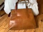 Vintage leren handtas, Ophalen of Verzenden, Gebruikt, Bruin, Handtas