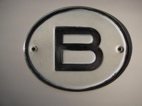 5 België B landenbordje land schildje plaatje bord oldtimer, Verzamelen, Automerken, Motoren en Formule 1, Gebruikt, Auto's, Ophalen of Verzenden