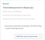 Iemand interesse voor 2 tickets bobbejaanland ? Geldig tot 9, Tickets en Kaartjes