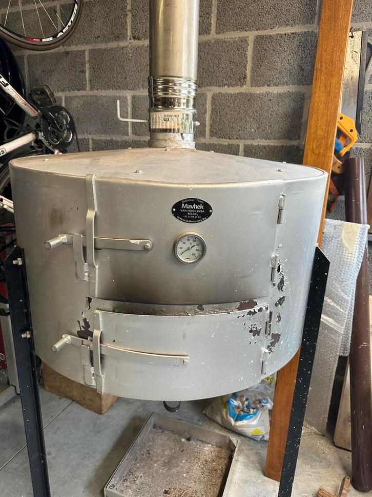 Mahvek houtgestookte bakoven voor brood, pizza… Van Herck, Elektronische apparatuur, Ovens, Gebruikt, Vrijstaand, Oven, 60 cm of meer