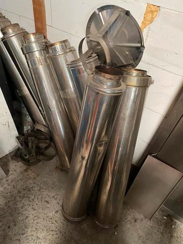 Plusieurs pièces de cheminée en inox, Enlèvement, Utilisé