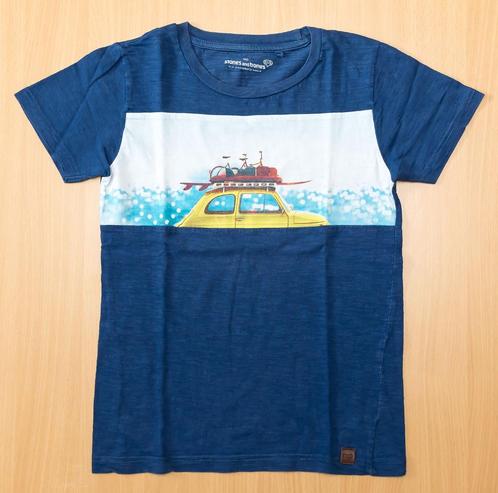 Blauwe T-shirt Stones and Bones, maat 140, Kinderen en Baby's, Kinderkleding | Maat 140, Gebruikt, Jongen, Shirt of Longsleeve