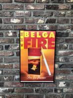 belga fire poster in kader 1990, Verzamelen, Verzenden, Zo goed als nieuw, Reclamebord