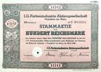 Origineel IG FARBEN (Zyklon B) 1940 aandeel!, Timbres & Monnaies, Actions & Titres, 1920 à 1950, Action, Enlèvement ou Envoi