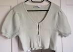 Lichtgroen croptop/vestje zara - m, Verzenden