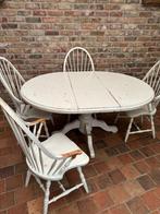 Keukentafel en stoelen, Huis en Inrichting, Ophalen, Gebruikt, Landelijk, Vier personen