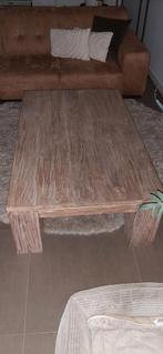 Salontafel , 1308040, Huis en Inrichting, Tafels | Salontafels, Ophalen, 100 tot 150 cm, White wash landelijk, Teakhout