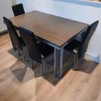 Keukentafel met 4 stoelen., Enlèvement, Comme neuf, Modern, 4 à 6 chaises