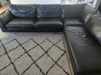 Leren bruin Natuzzi hoeksalon 310 x 240 x 100, Huis en Inrichting, Ophalen, Gebruikt, Leer
