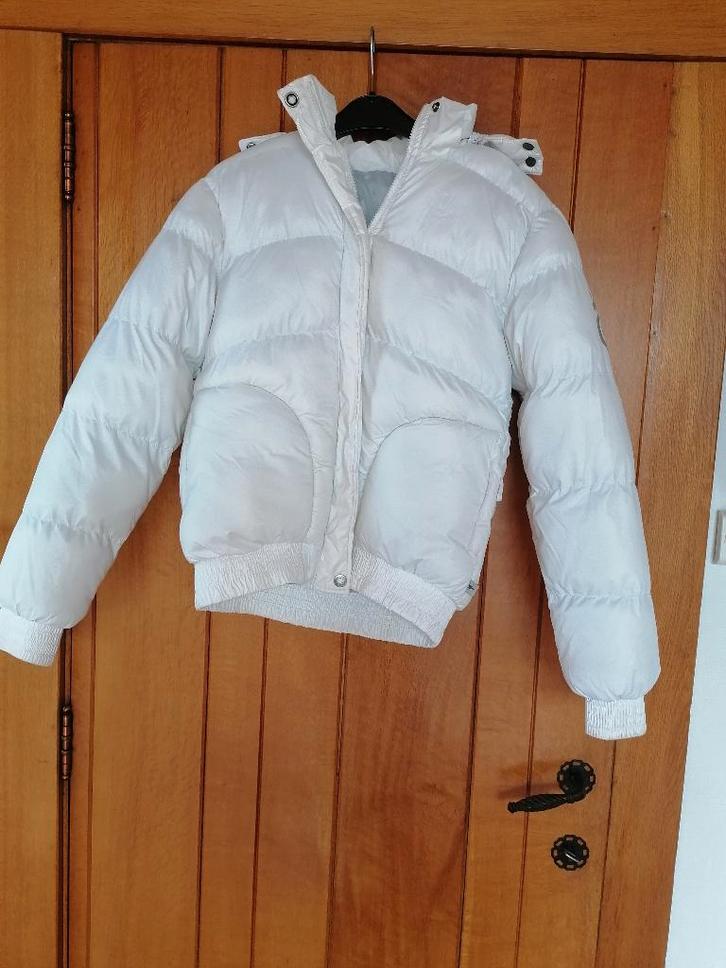Doudoune à capuche blanche taille M, Kleding | Dames, Jassen | Winter, Gedragen, Ophalen of Verzenden