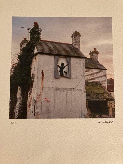 Banksy lithographie” Morning  is broken” limité +certificat, Antiek en Kunst, Kunst | Litho's en Zeefdrukken