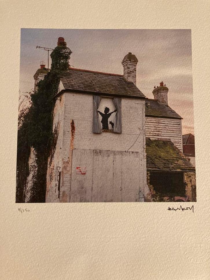 Banksy lithographie” Morning  is broken” limité +certificat, Antiek en Kunst, Kunst | Litho's en Zeefdrukken