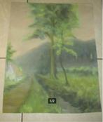 Belle aquarelle ancienne peinte 'Paysage de ferme' - L Janss, Enlèvement ou Envoi