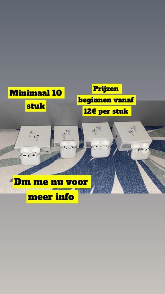 AirPods groothandel alle Airpods nieuwe in verpaking, Telecommunicatie, Mobiele telefoons | Oordopjes, Nieuw, In oorschelp (earbud)