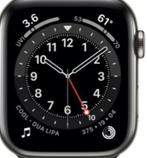Apple Watch Series 6 44 mm Ion X-glas GPS LTE, Handtassen en Accessoires, Smartwatches, Zwart, Apple Watch, IOS, Ophalen of Verzenden