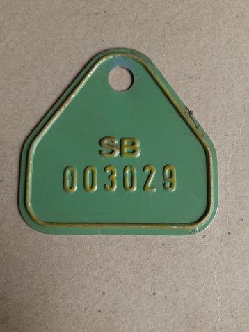 Fietsplaat taksplaat Shape Belgium 1989 beschikbaar voor biedingen