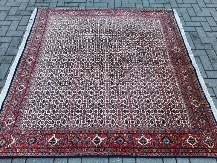 Perzische handgeknoopt tapijt 200 X 200 cm (Bidjar) Uit Iran, Huis en Inrichting, Stoffering | Tapijten en Vloerkleden, Zo goed als nieuw