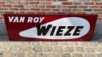 Emaille bord Wieze van roy., Verzamelen, Ophalen, Zo goed als nieuw, Reclamebord