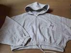 wijde korte sweater vest met kap lichtgrijs H&M mt M, Maat 38/40 (M), H&M, Ophalen of Verzenden, Grijs