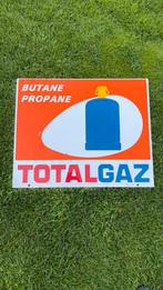 Emaille bord total gaz. Dubbelzijdig, Ophalen, Gebruikt, Reclamebord