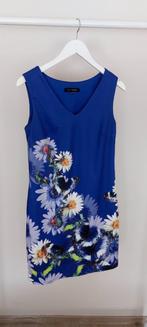 Jurk/Kleedje blauw Bloem/Vlinder, Zo goed als nieuw, Boven de knie, Ophalen, Maat 38/40 (M)